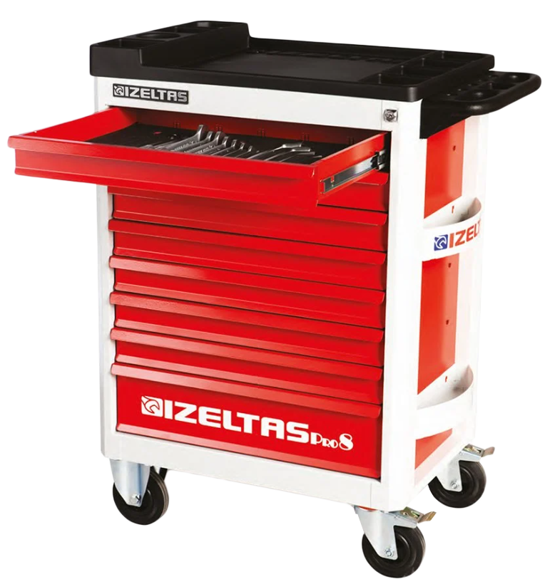 IZELTAS PRO MOBIL TAKIM ARABASI DOLABI 8 ÇEKMECELI